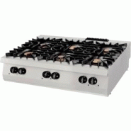 Table de cuisson premium - 6 brûleurs - Triple unité - Profondeur 90cm - Gaz - 9398519 Table de cuisson premium - 6 brûleurs - Triple unité - Profondeur 90cm - Gaz - 9398519