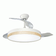 Ventilateur de plafond 3cct avec télécommande, 107 cm, bois - EDM 33058