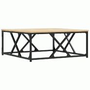 VidaXL Table basse chêne sonoma 70x70x30 cm bois d'ingénierie Modèle Atlas Master Évasion - 835370