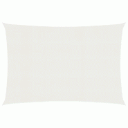 VidaXL Voile d'ombrage 160 g/m² Blanc 3x5 m PEHD Modèle Terrasse Pi - blanc 311239