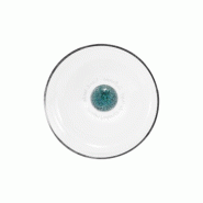 Zafferano Bilia Caleido Set De 4 Tumblers En Verre Borosilicate Soufflé À La Main Couleur Verte Avec Sphère Décorée Effet Ciel Étoilé Design Un