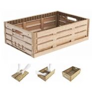 Bac pliable apparence bois - 40 x 30 et 60 x 40 cm - hauteur 16,3 à 21,3 cm