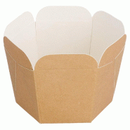 Barquette carton brun festonné 100ml 5x5x5cm - par 100