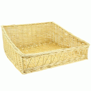 Corbeille osier "Fougasse" 35x34x10/21,5cm - par 4