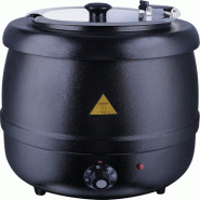 Cuistance Marmite à soupe professionnelle 10 liltres inox avec thermostat réglable - noir dte001