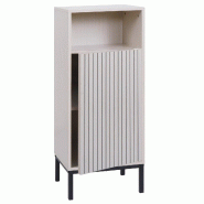 Décoshop26 - Commode de salle de bain petit meuble de rangement 98x39x30cm avec 1 porte et 3 compartiments MDF avec finition en 04_0009222 - 30002673