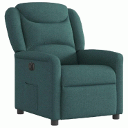 Fauteuil inclinable électrique Vert foncé Tissu Modèle Hervella - 8721102961625