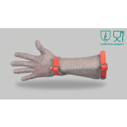 Gants manchette longue cotte de maille inox agro-alimentaire GCM fabriqués en France - GCMSGINX-MN00/GML_0