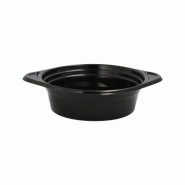 Papstar Bols à soupe (réutilisables) 500 ml Ø 15,6 cm - H 4,5 cm noir, 18 x 12 pièces - noir plastique polypropylène 96556