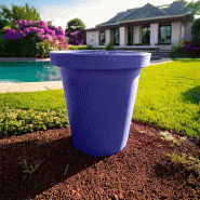 PLAST'UP ROTOMOULAGE Pot de fleurs rond xxl delight 420l- lot de 2 - LAVANDE - violet 0637962080582