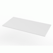 Plateau Round rectangulaire en bois 1346x674mm Ep22mm - blanc