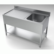 Plonge en inox 1 bac 1000 x 700 mm profondeur 700 mm egouttoir gauche - 3667470000984