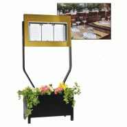 Porte menu exterieur pied jardiniere bourgogne jurine_0