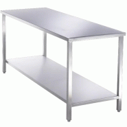 Sclessin 374.261V Table Fixe Inox 2 Plateaux Professionnelle - 374.261V