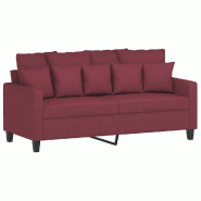 VidaXL Canapé à 2 places Rouge bordeaux 140 cm Tissu Modèle Aero Factory - 8721012139992