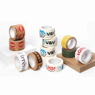 Adhésif personnalisable PVC solvant transparent x 360  impres.1 couleur 50x100m