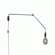 Applique articulée 1xE27, noir mat, bras pivotant 150 cm - Trio - Line - noir métal 4017807463019