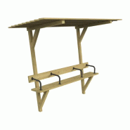 Banc ombrelle Londres spécial Sénior - Ergonomie Médico-Sociale - 2200 mm - 4 accoudoirs