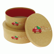 Boites rondes carton Classic jeu de 2 - Boites rondes carton Classic jeu de 2 -