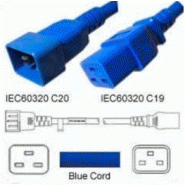 Câble d'alimentation C19/C20 16A BLEU