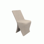 Chaise design in & out PAL - granit crème