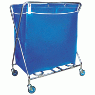 Chariot pour linge sec avec sac en nylon, capacité 195 litres 895x560x750 mm - VIRTUS - 0615402917858