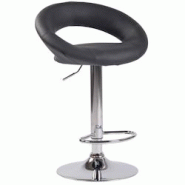 CLP Tabouret de bar Olinda en similicuir Gris/Chrome - gris polyester 312891 CLP Tabouret de bar Olinda en similicuir Gris/Chrome - gris polyester 312891