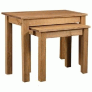 Décoshop26 - Lot de 2 tables d'appoint gigognes en bois de pin DEC032688 - 3000259107250 Décoshop26 - Lot de 2 tables d'appoint gigognes en bois de pin DEC032688 - 3000259107250