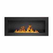 Divina Fire Cheminée au bioéthanol murale ou encastrable Lucca Noir L 90 x P 12 x H 40 - noir 8056157809968