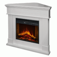 Divina Fire Cheminée électrique d'angle blanche FORD sur pied L110xP63xH102 - blanc 8055829981391