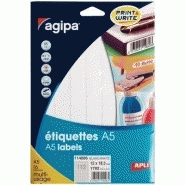Etui de étiquettes bureau blanches  format mm