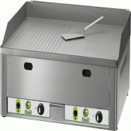 Fry Top gaz mixte plan de travail lisse strié. Plaque 65 x 48 cm. Dimensions 66,5 x 60 x 30(h) cm. Modèle FIMAR FRY2LRM - 4103