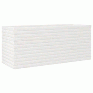 Helloshop26 - Jardinière bac lit surélevé plantes fleurs terrasse jardin 110 x 40 x 45,5 cm bois de pin massif blanc 02_0037334 - 3000214237527 Helloshop26 - Jardinière bac lit surélevé plantes fleurs terrasse jardin 110 x 40 x 45,5 cm bois de pin massif blanc 02_0037334 - 3000214237527