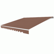 Helloshop26 - Store banne rétractable 3,6 x 3 m protection solaire réglable 5-35° style moderne en aluminium marron 20_0013634 - 3000227854421
