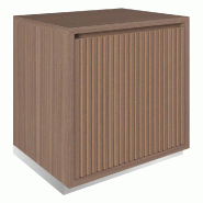 Meuble Vertigo T01 1 porte MDF naturel et noyer 60x47x60 cm
