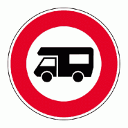 Panneau Accès interdit aux camping-car