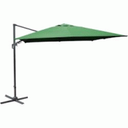 Parasol déporté orientable 360° inclinable gauche droite 3 x 3 m Orient Vert Proloisirs - vert 3700103087102 Parasol déporté orientable 360° inclinable gauche droite 3 x 3 m Orient Vert Proloisirs - vert 3700103087102