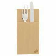 Serviette étui airlaid 33x40cm naturel - par 700