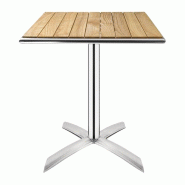 Table bistro carrée plateau basculant frêne 600mm | Bolero - GK991