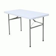 Table pliante PE éco+ blanc 1220x610 mm - TBLPL1HDBC-ST01 Table pliante PE éco+ blanc 1220x610 mm - TBLPL1HDBC-ST01
