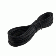Tresse Polyester - Tresse préétirée noire - Forte résistance aux intempéries, faible allongement, bonne stabilité