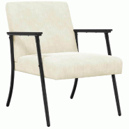 VidaXL fauteuil Crème 59 x 75 x 78 cm Velours Modèle Vega Office Mixte - 42017687