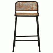VidaXL Tabourets De Bar Lot De 2 46x35,5x70cm Bois Massif Récupération - 4013536 VidaXL Tabourets De Bar Lot De 2 46x35,5x70cm Bois Massif Récupération - 4013536