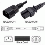 Câble d'alimentation C14/C15 10A NOIR