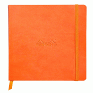 Carnet souple Rhodiarama tangerine A5, 160p./80 feuilles ivoire 90 g/m², dot grid - orange 117464C