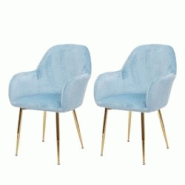 Décoshop26 - Lot de 2 chaises de salle à manger cuisine design rétro velours menthe pieds dorés 04_0000230 - 3000253198988 Décoshop26 - Lot de 2 chaises de salle à manger cuisine design rétro velours menthe pieds dorés 04_0000230 - 3000253198988