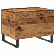 Décoshop26 - Table basse avec plateau relevable 60 x 44,5 x 45 cm bois d'ingénierie marron effet vieilli et métal DEC040208 - marron métal 3000264