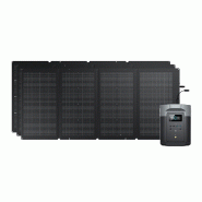 EcoFlow DELTA 2 Max Générateur solaire (PV220W) - EcoFlow DELTA 2 Max + 3 * Panneaux solaires bifaciaux 220W