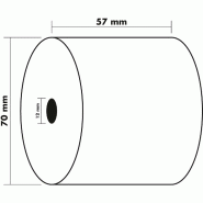 Exacompta Lot de 10 Bobine papier pour caisse et calculatrice - larg. 57mm / diam. 70mm - 5770120V