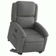 Fauteuil inclinable électrique gris foncé tissu Modèle Telvarine - 8721012166776